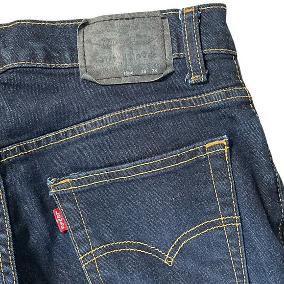 Levis 511 Performance Slim Boys Size 16 Reg 28x28 Dark Wash Stretch Youth - Picture 7 of 10